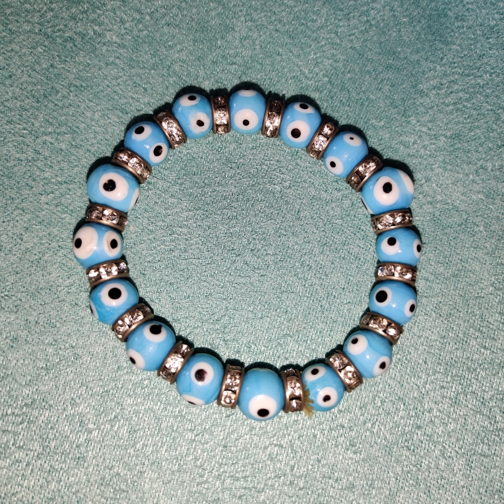 Baby Blue Evil Eye Bracelet